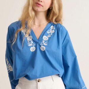BLOUSE VERA BLEU ELECTRIQUE - GARANCE