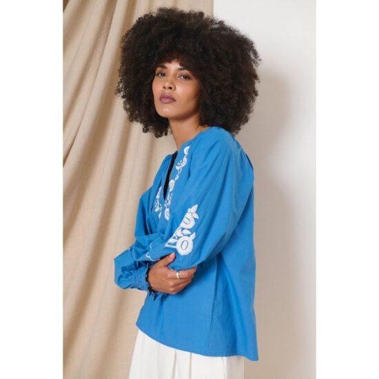 BLOUSE VERA BLEU ELECTRIQUE - GARANCE – Image 3
