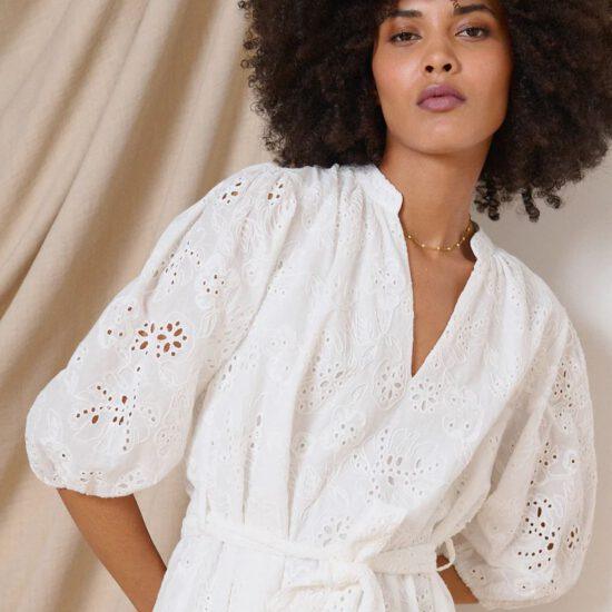 ROBE VALERIE ECRU - GARANCE – Image 2