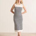 ROBE VIVIANNE MARINE - GARANCE