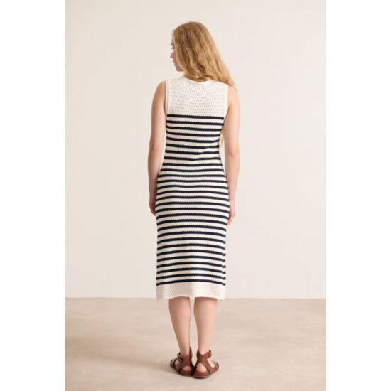 ROBE VIVIANNE MARINE - GARANCE – Image 3
