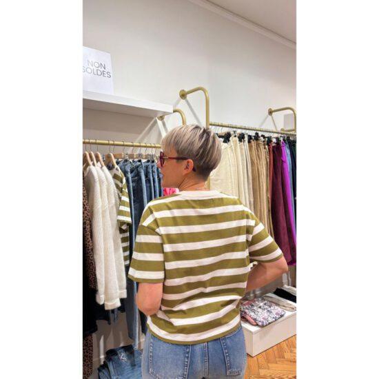 T-SHIRT FILMA BASILIC/ECRU - DES PETITS HAUTS – Image 2