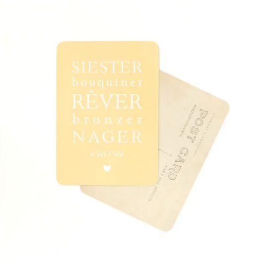 CARTE POSTALE SIESTER BOUQUINER REVER - CINQMAI