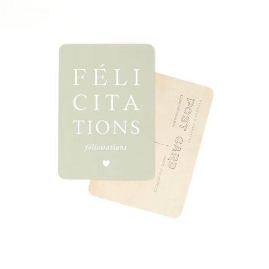 CARTE POSTALE FELICITATIONS / ADAM / VINTAGE PAPER - CINQMAI