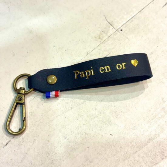 PORTE CLES PAPI EN OR