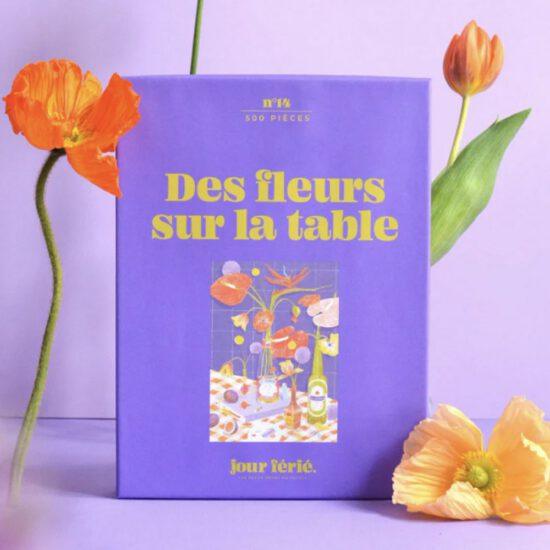 PUZZLE LES FLEURS SUR LA TABLE - JOUR FERIE