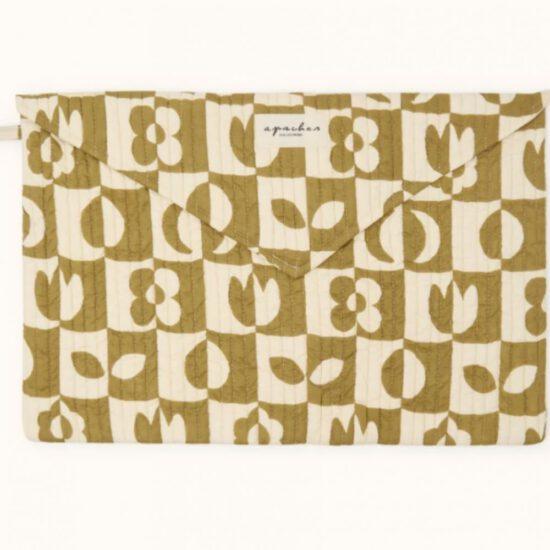 POCHETTE D'ORDINATEUR OHAS DAMIER TOBACCO - APACHES – Image 2