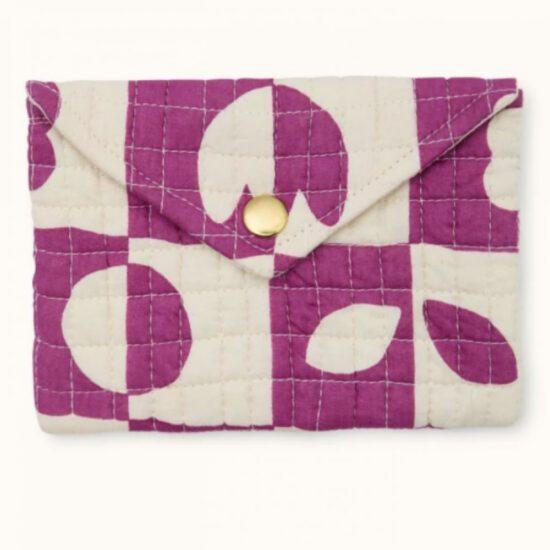 ENVELOPPE RAVI DAMIER FUCHSIA - APACHES