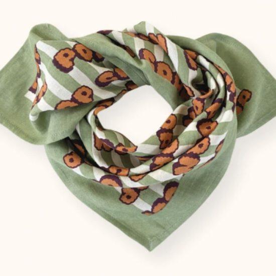 FOULARD MANIKA POP CORN OLIVE - APACHES