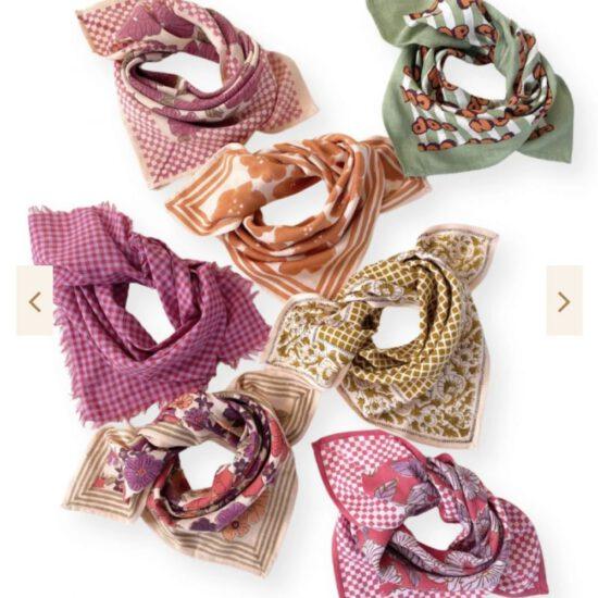FOULARD MANIKA POP CORN OLIVE - APACHES – Image 2