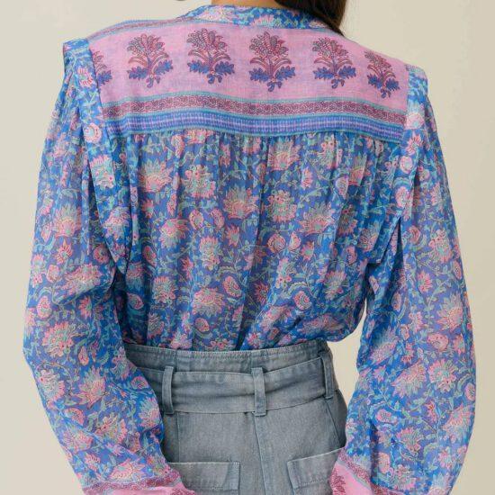 BLOUSE JANE BLUE CAPRI - LOUISE MISHA – Image 3