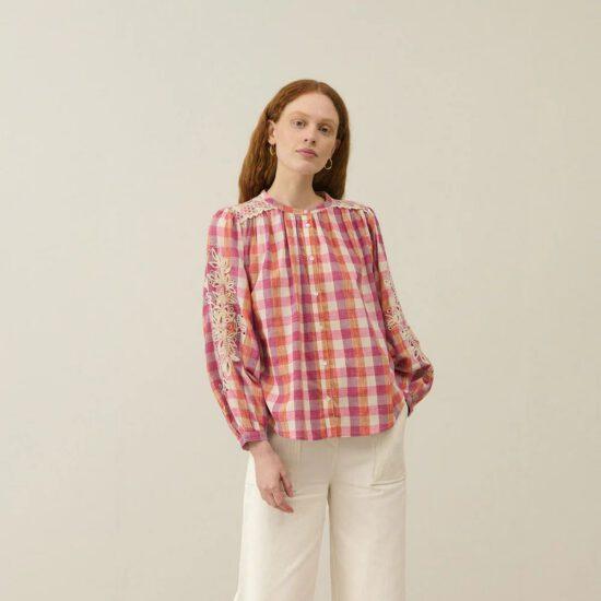 BLOUSE JEANNE CREAM SUNSET - LOUISE MISHA
