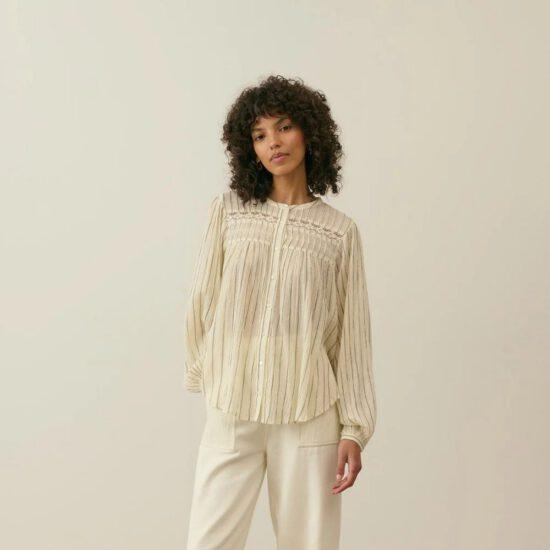 BLOUSE JALLY SNOW SAND - LOUISE MISHA