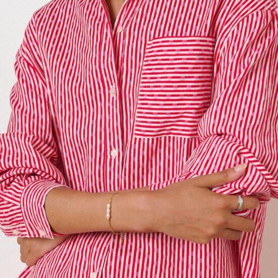 CHEMISE TED ROUGE - GARANCE