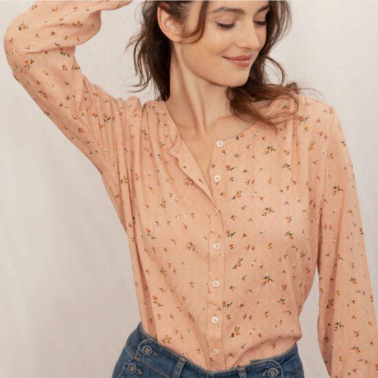 BLOUSE FLORAL PIVOINE