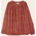 BLOUSE BIFLEUR ROUGE