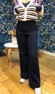 JEANS WIDE FAUVE INDIGO