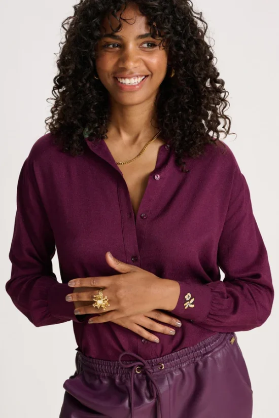 BLOUSE MILLY WINTERBLOOM PURPLE – Image 3