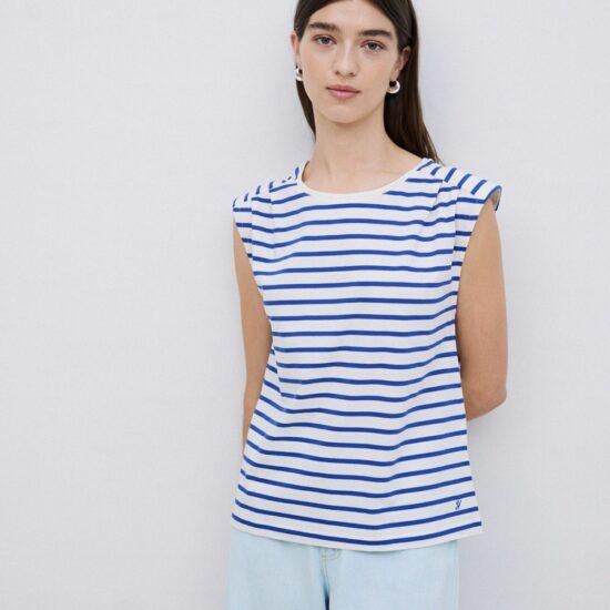 T-SHIRT O-STRIPES42 AZUL ROYAL - YERSE