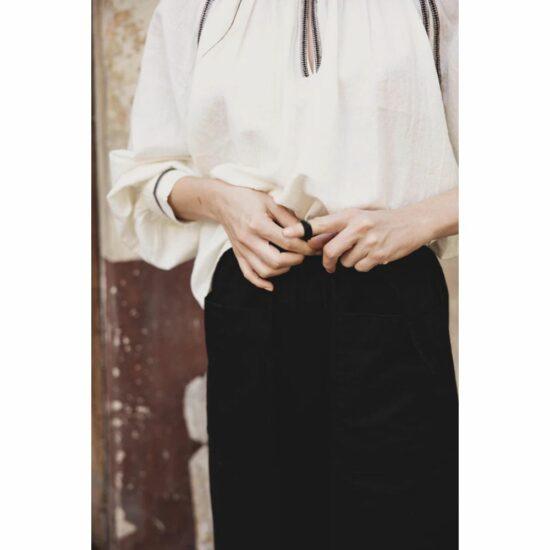 BLOUSE NATALIA CREAM/BLACK- HOD – Image 2