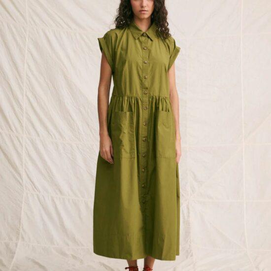 ROBE CHEMISE WAREN OLIVE - HOD