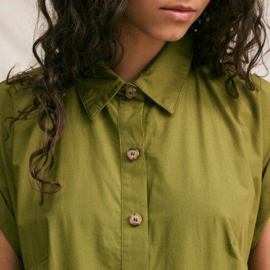 ROBE CHEMISE WAREN OLIVE - HOD – Image 2