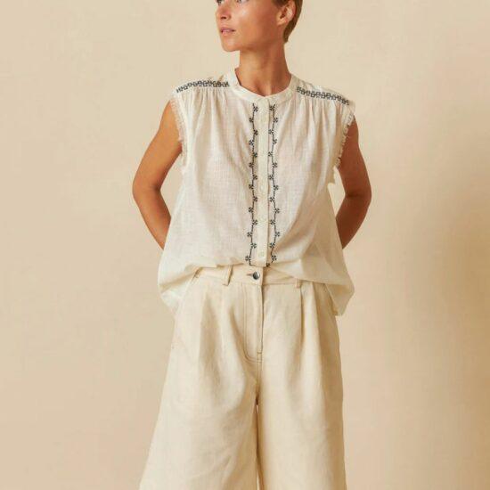 BLOUSE HELENE ECRU - INDI&COLD – Image 2