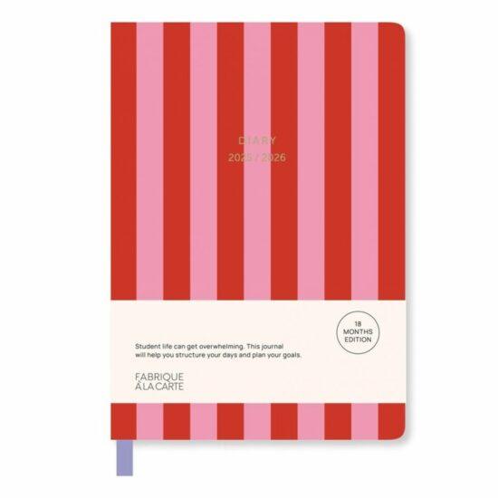 AGENDA - RAYE ROUGE ET ROSE