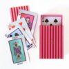 JEU DE CARTES - RAYE ROUGE ET ROSE