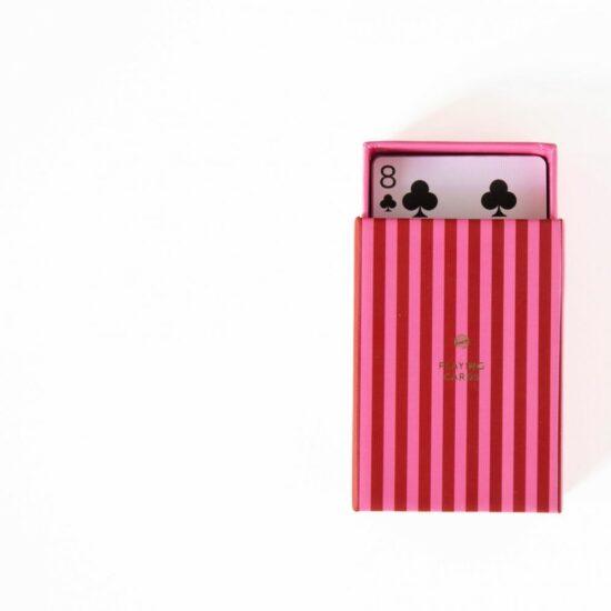 JEU DE CARTES - RAYE ROUGE ET ROSE – Image 3