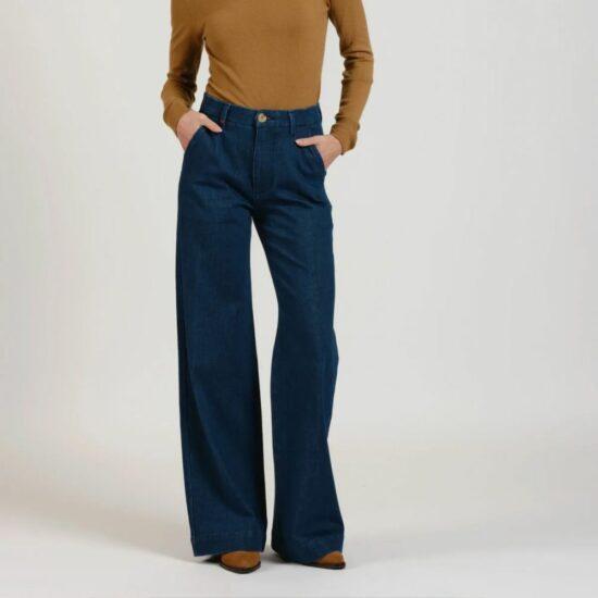 JEANS FRANCINE NAVY - F.A.M