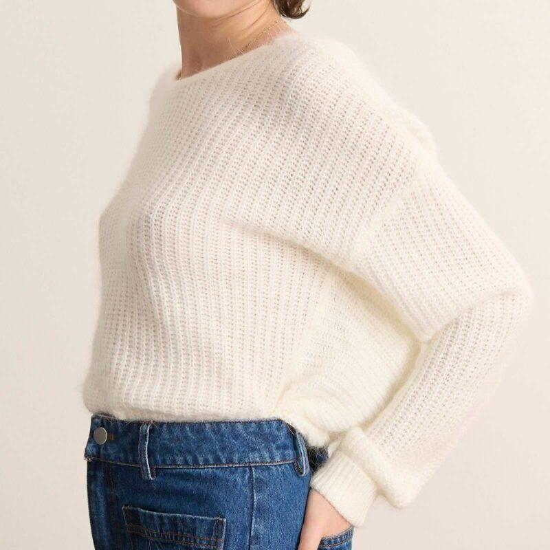 Pull KIWI Ecru-GARANCE Blunes Concepstore Valenciennes