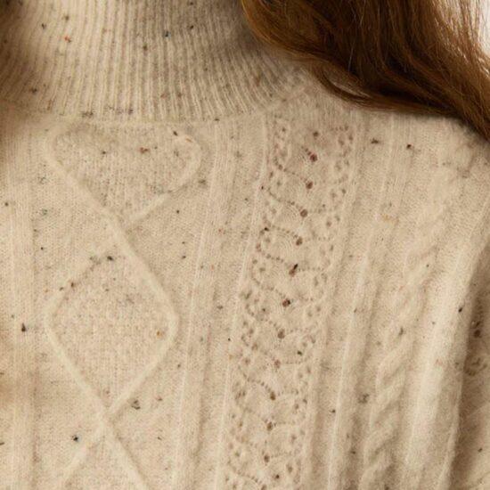 PULL DINO CREME TWEED - DES PETITS HAUTS – Image 2