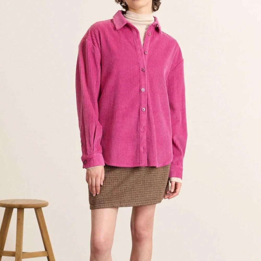 CHEMISE VELOURS BEN ROSE - GARANCE