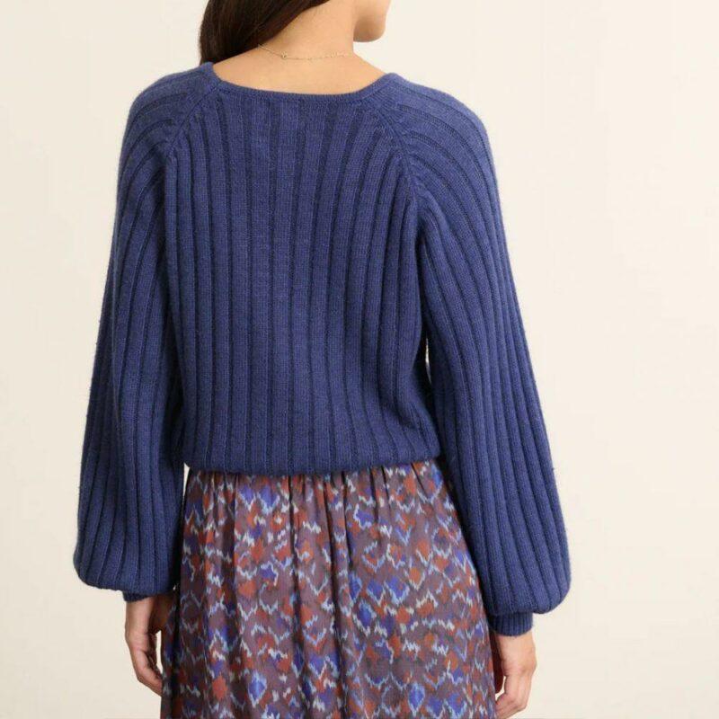 PULL TIMOTHE MARINE - GARANCE – Image 3