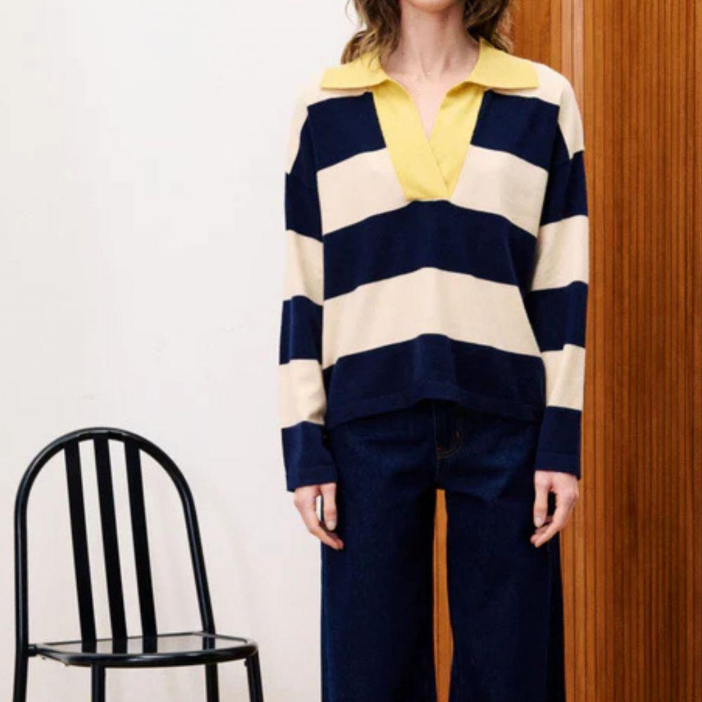 PULL COLCHIQUE BLEU MARINE - FRNCH – Image 2
