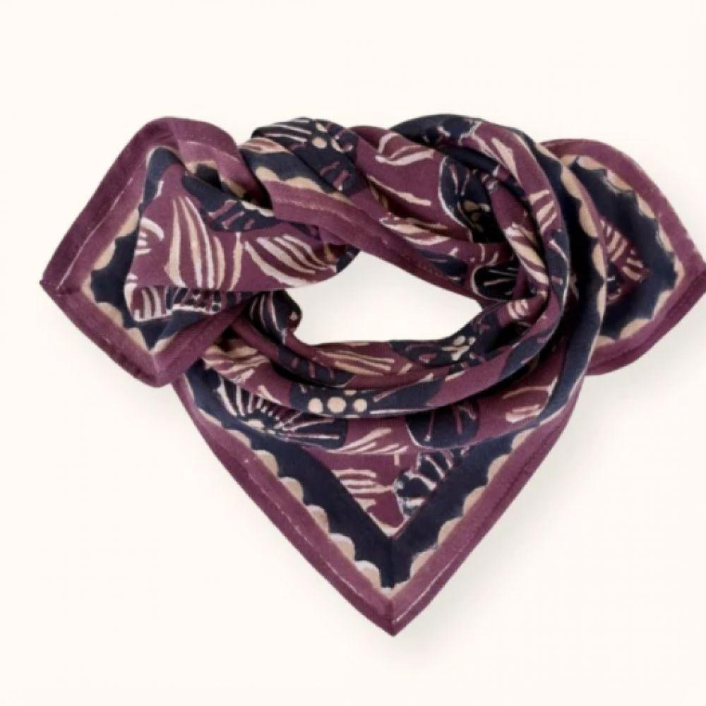 PETIT FOULARD MANIKA AMARYLLIS CASSIS - APACHES