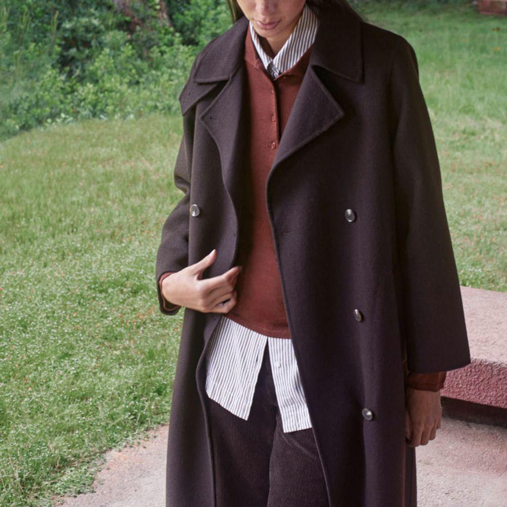 MANTEAU JOZE CHOCOLAT - YERSE