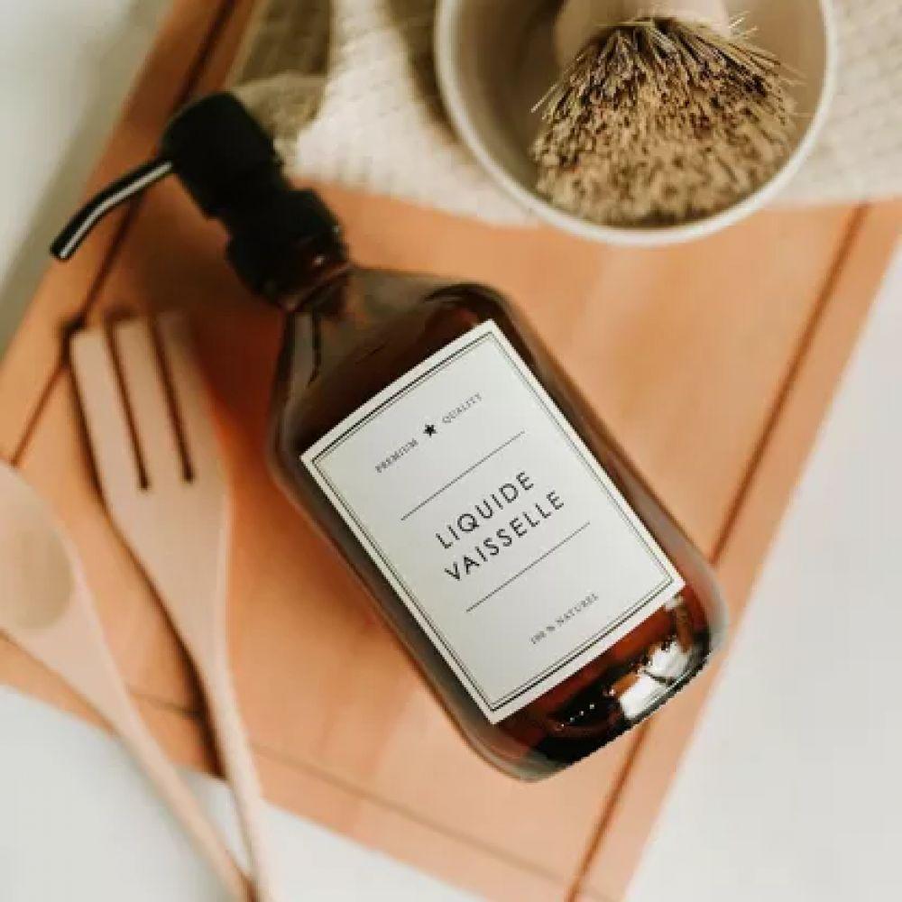 FLACON LIQUIDE VAISSELLE AMBRE - LES FLACONS DE L'APOTHICAIRE