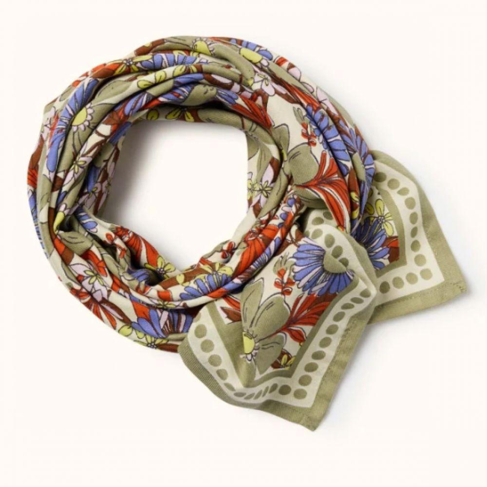 BIG FOULARD LATIKA BOUQUET MACADAMIA - APACHES