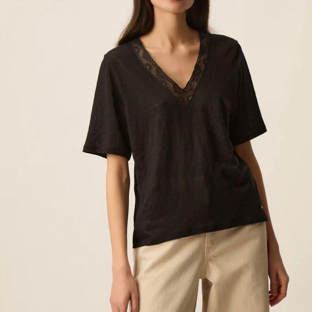 T-SHIRT HELA NOIR- DES PETITS HAUTS